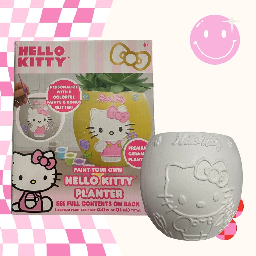 Hello Kitty Pink and White DIY Planter Kit